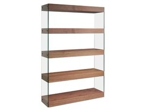 3091 - Open double-sided wood and glass bookcase _ Angel Cerdá